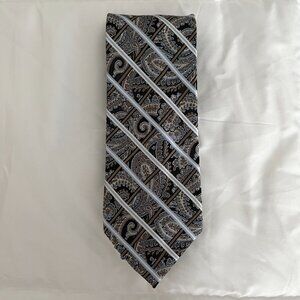 PRONTO UOMO COUTURE Paisley Tie 100% Woven Silk Heavy Weight Men's Necktie